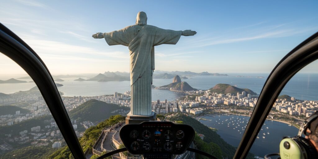City tour de helicóptero no Rio: 15 destinos imperdíveis 1 Descubra o Rio de Janeiro de um jeito especial em um city tour de helicóptero.
